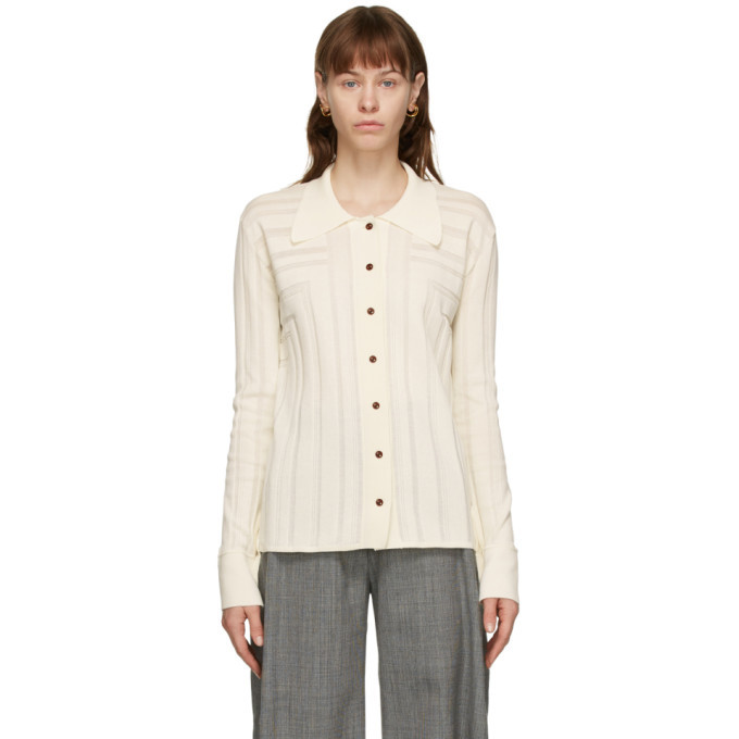 Photo: Eftychia Off-White Corner Long Sleeve Polo
