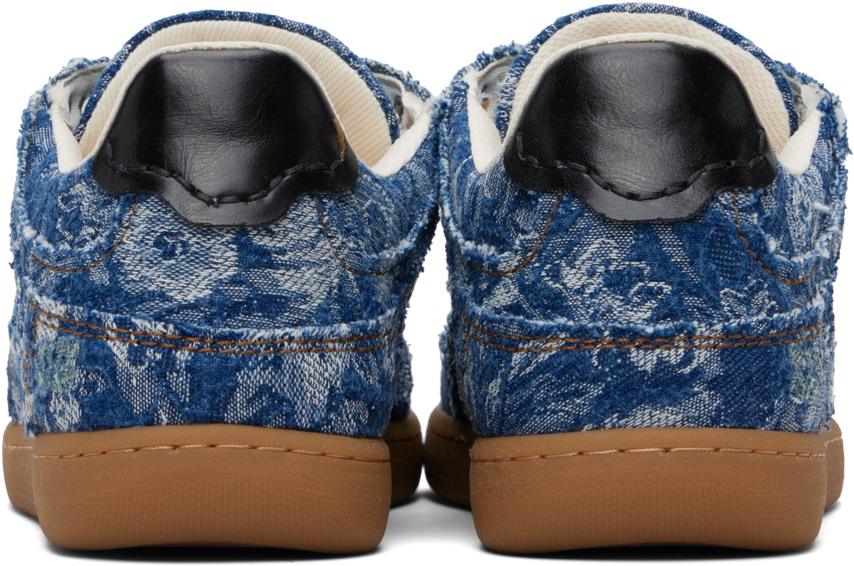 GANNI Blue Denim Tapestry Sneakers
