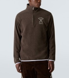 Brunello Cucinelli Cashmere and cotton-blend half-zip sweatshirt