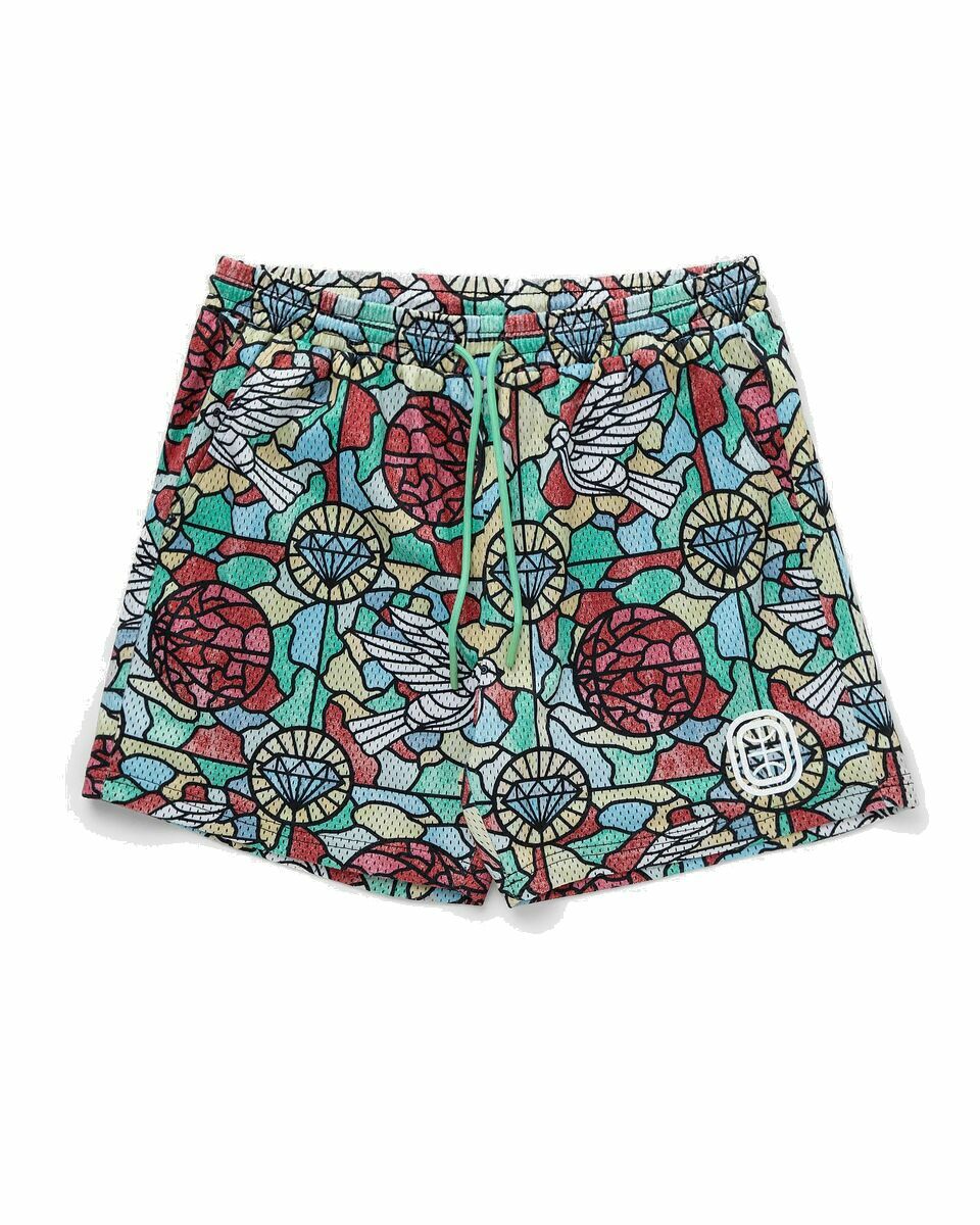 Photo: Overtime Stained Glass Aop Shorts Multi - Mens - Sport & Team Shorts