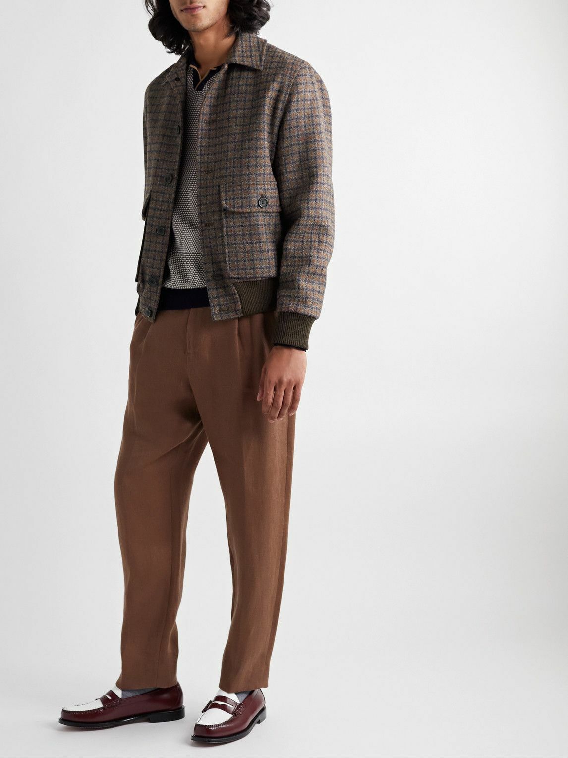 Oliver Spencer - Linfield Checked Wool-Tweed Jacket - Brown Oliver Spencer