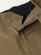 Brioni - Elba Straight-Leg Pleated Silk and Linen-Blend Twill Suit Trousers - Brown