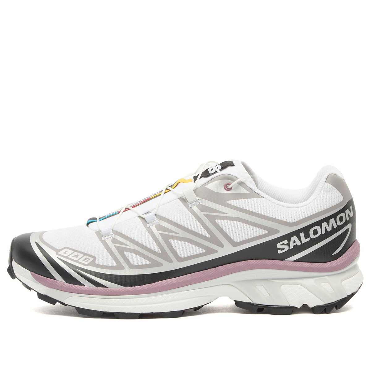 Salomon XT-6 Sneaker in White/Black/Dusky Orchid