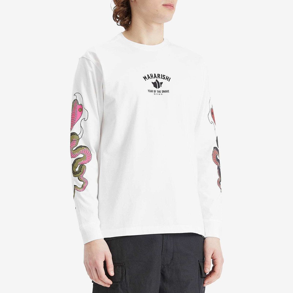 【Palace Maharishi】 Shaolin Tag Longsleeve White - 25SS Buy Palace x Maharishi Shaolin Tag Long-Sleeve 'White
