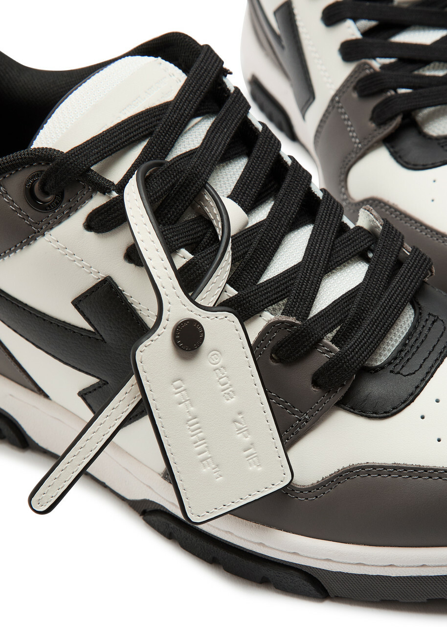 Off-white Out Of Office Panelled Leather Sneakers Grey Off-White
