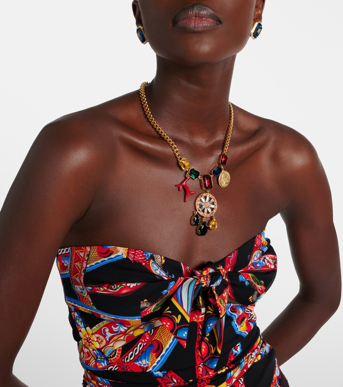 Dolce&Gabbana Carretto embellished pendant necklace