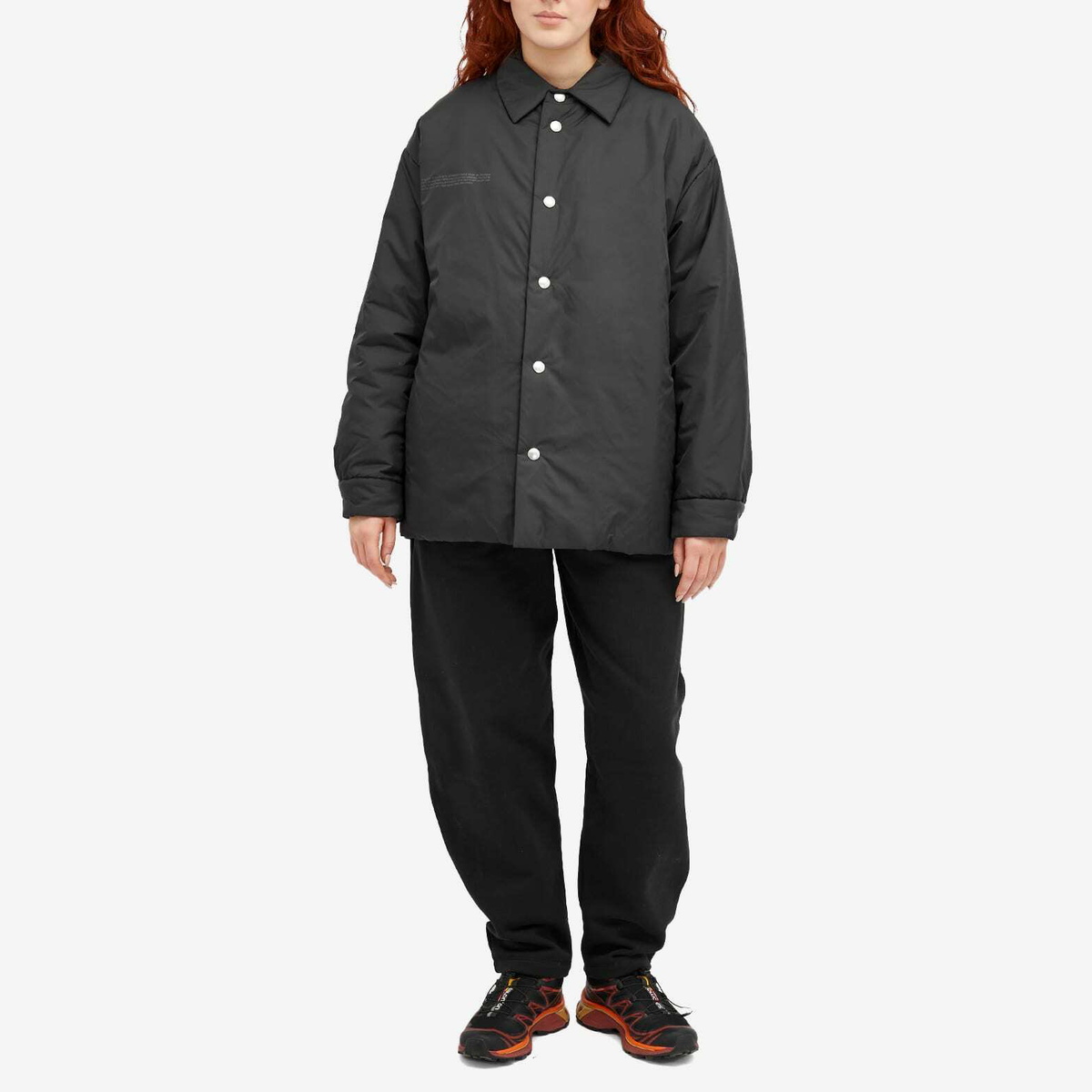 Pangaia Flower-Warmth Padded Overshirt in Black