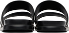 Ferragamo Black Gancini Ornament Slide Sandals