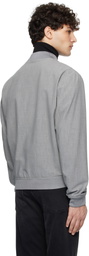BOSS Gray Slim-Fit Bomber Jacket