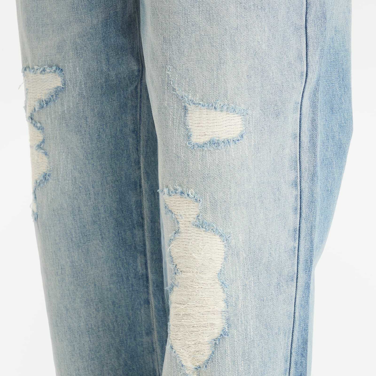 Cole Buxton Men's Repaired Jeans in Blue