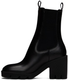 Burberry Black Leather Stride Chelsea Boots