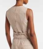Brunello Cucinelli Striped cotton-blend vest
