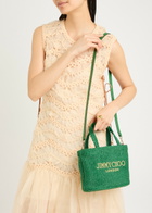 Jimmy Choo Beach Mini Raffia Tote - Green - One Size