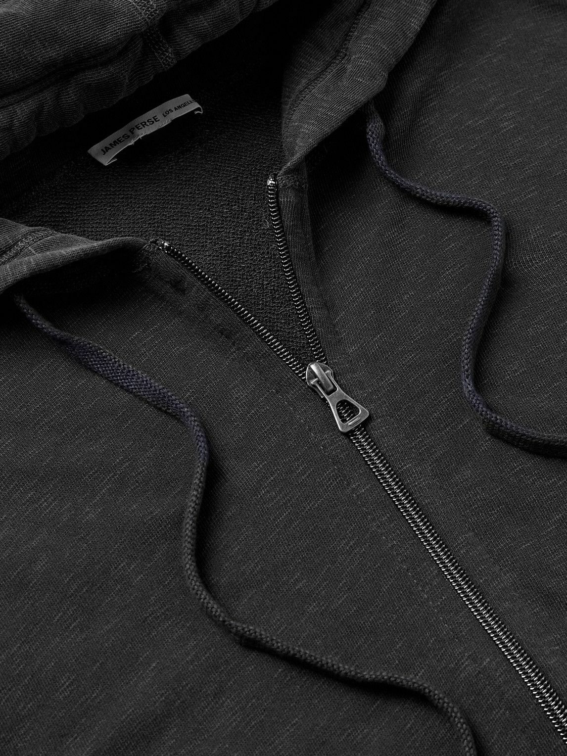 James Perse - Garment-Dyed Cotton-Jersey Zip-Up Hoodie - Gray