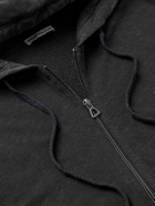 James Perse - Garment-Dyed Cotton-Jersey Zip-Up Hoodie - Gray
