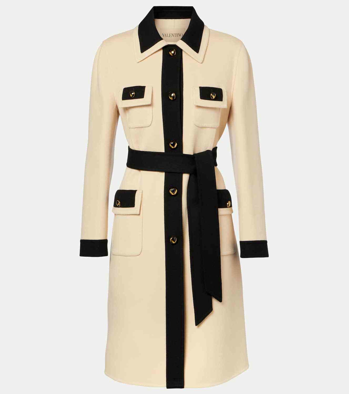 Valentino Belted wool and cashmere coat