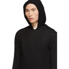 Rick Owens Black Cashmere Long Sleeve Hoodie