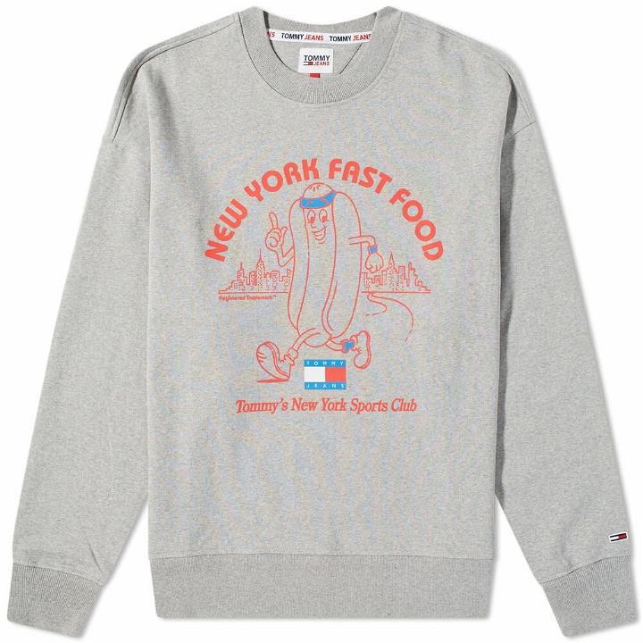 Photo: Tommy Jeans Men's New York Fast Food Crew Sweat in Silver Grey Heather
