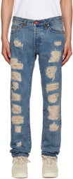 Members of the Rage Blue Distressed Jeans