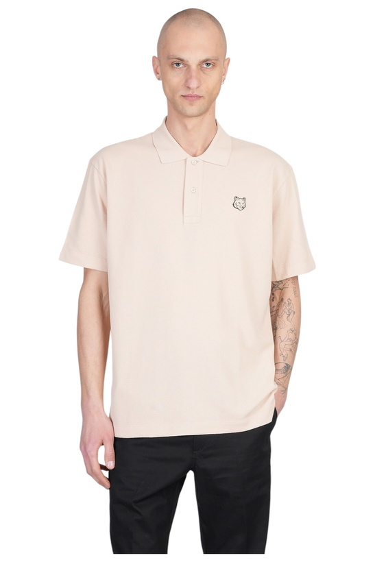 Photo: Maison Kitsuné Polo In Beige Cotton