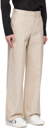 Valentino Beige Creased Trousers