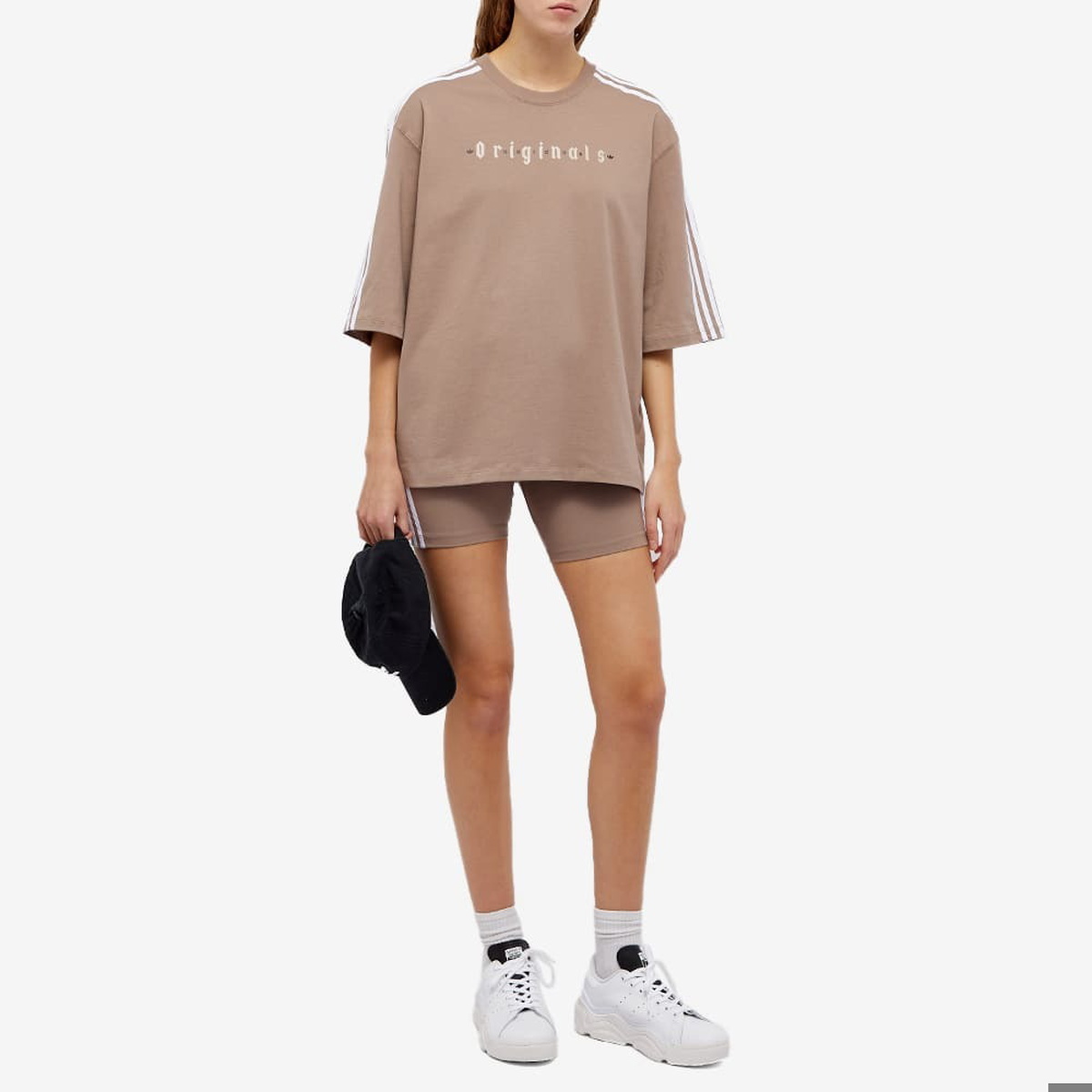 Adidas Women's Oversized T-Shirt in Chalky Brown adidas