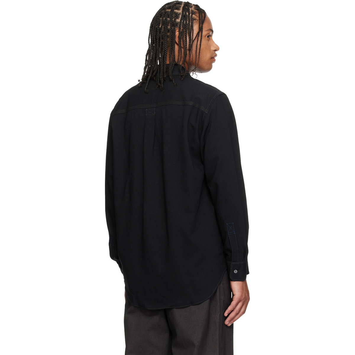 Paul Smith Black Oversized Viscose-Wool Shirt