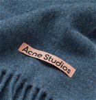 Acne Studios - Fringed Mélange Wool Scarf - Blue