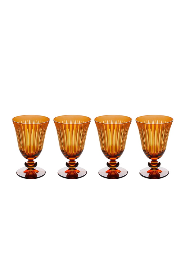 Photo: L'Objet Set Of Four Prism Wine Glasses