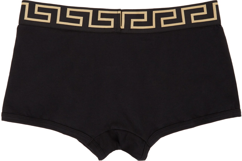 Versace Underwear Two-Pack Black Greca Border Briefs Versace