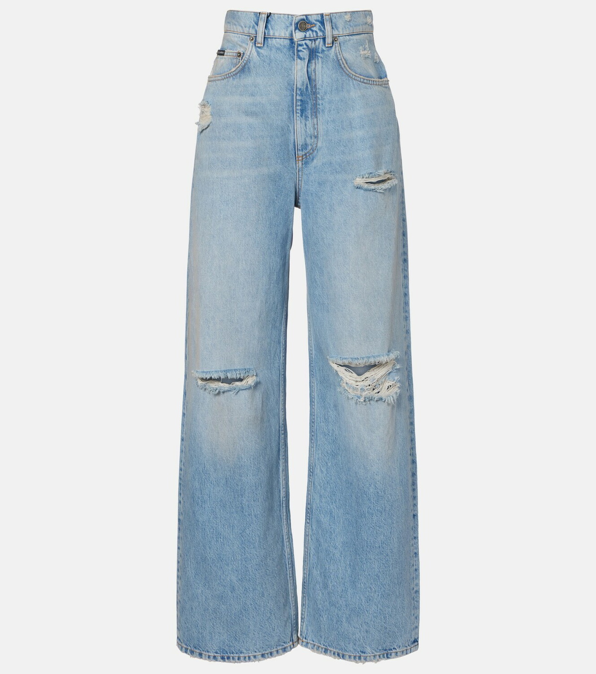 Dolce&Gabbana Distressed wide-leg jeans