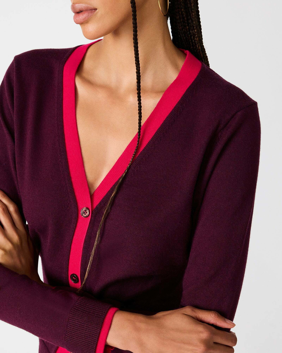 Steve Madden Arwen Cardigan in Purple