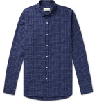 Oliver Spencer - Eton Penny-Collar Checked Cotton Shirt - Blue