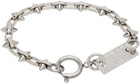 IN GOLD WE TRUST PARIS SSENSE Exclusive Silver Thin Spike Bracelet