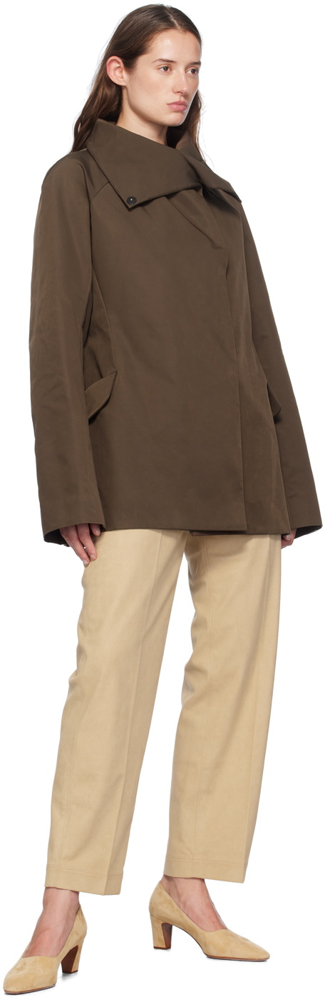 GIA STUDIOS Brown High Neck Coat
