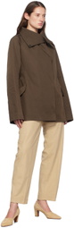 GIA STUDIOS Brown High Neck Coat