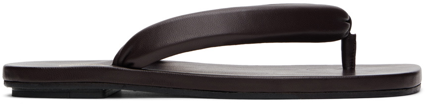 Dries Van Noten Brown Leather Flip Flops Dries Van Noten