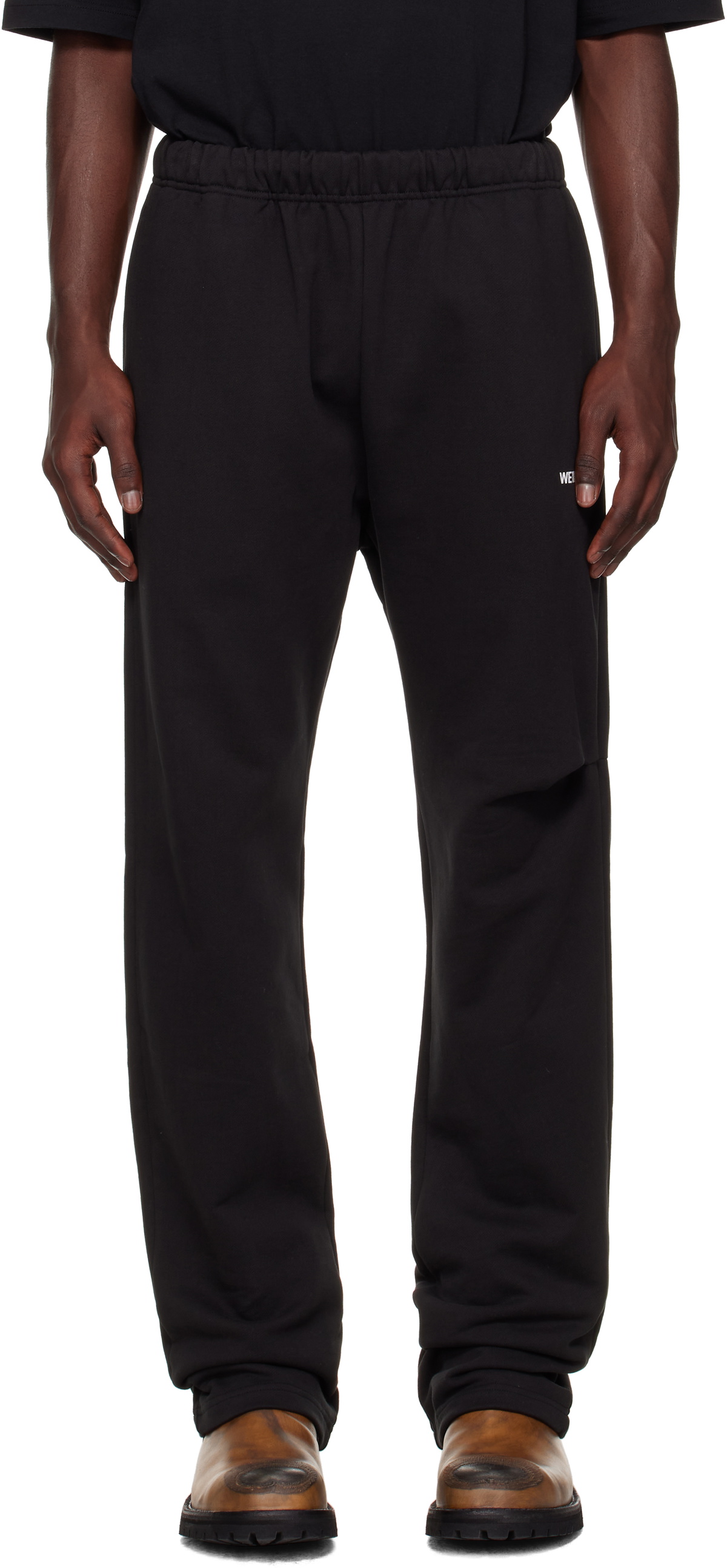 We11done Black Logo Wide Jogger Sweatpants