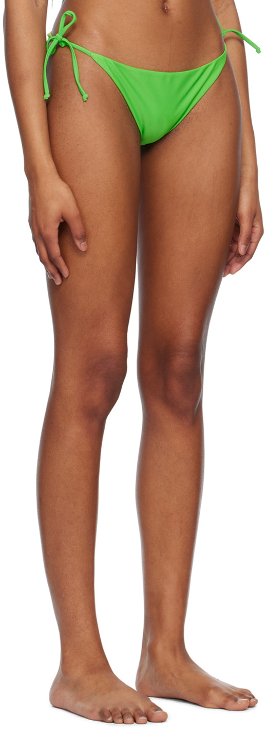 Moschino Green Printed Bikini Bottoms