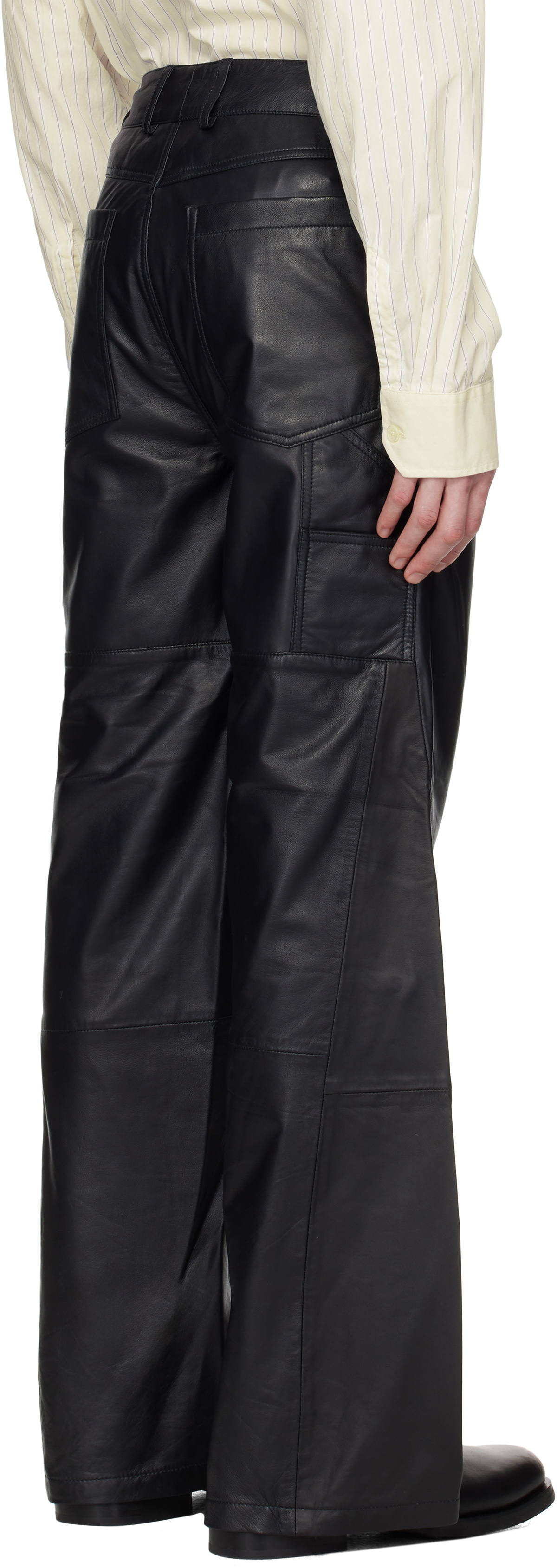 Deadwood Black Deetz Double Knee Leather Pants Deadwood