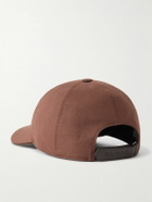 Canali - Wool and Linen-Blend Twill Baseball Cap - Brown