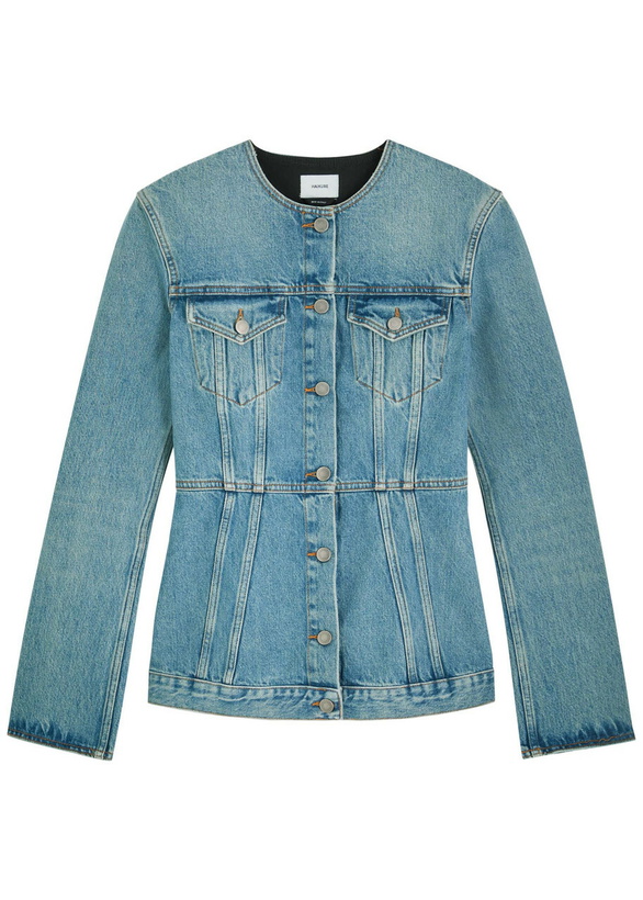 Photo: Haikure Temple Lagoon Wash Denim Jacket Blue