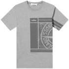 Stone Island Men's Large Side Logo T-Shirt in Grey Melange