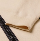 TOM FORD - Leather-Trimmed Cashmere-Blend Zip-Up Hoodie - Neutrals