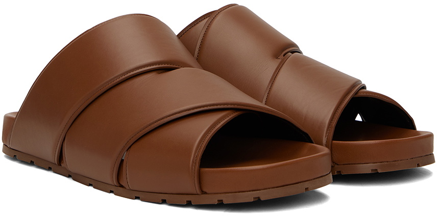 Bottega Veneta Brown Bridge Mule Sandals Bottega Veneta