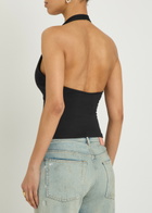 Skims Halterneck Stretch-modal top Black