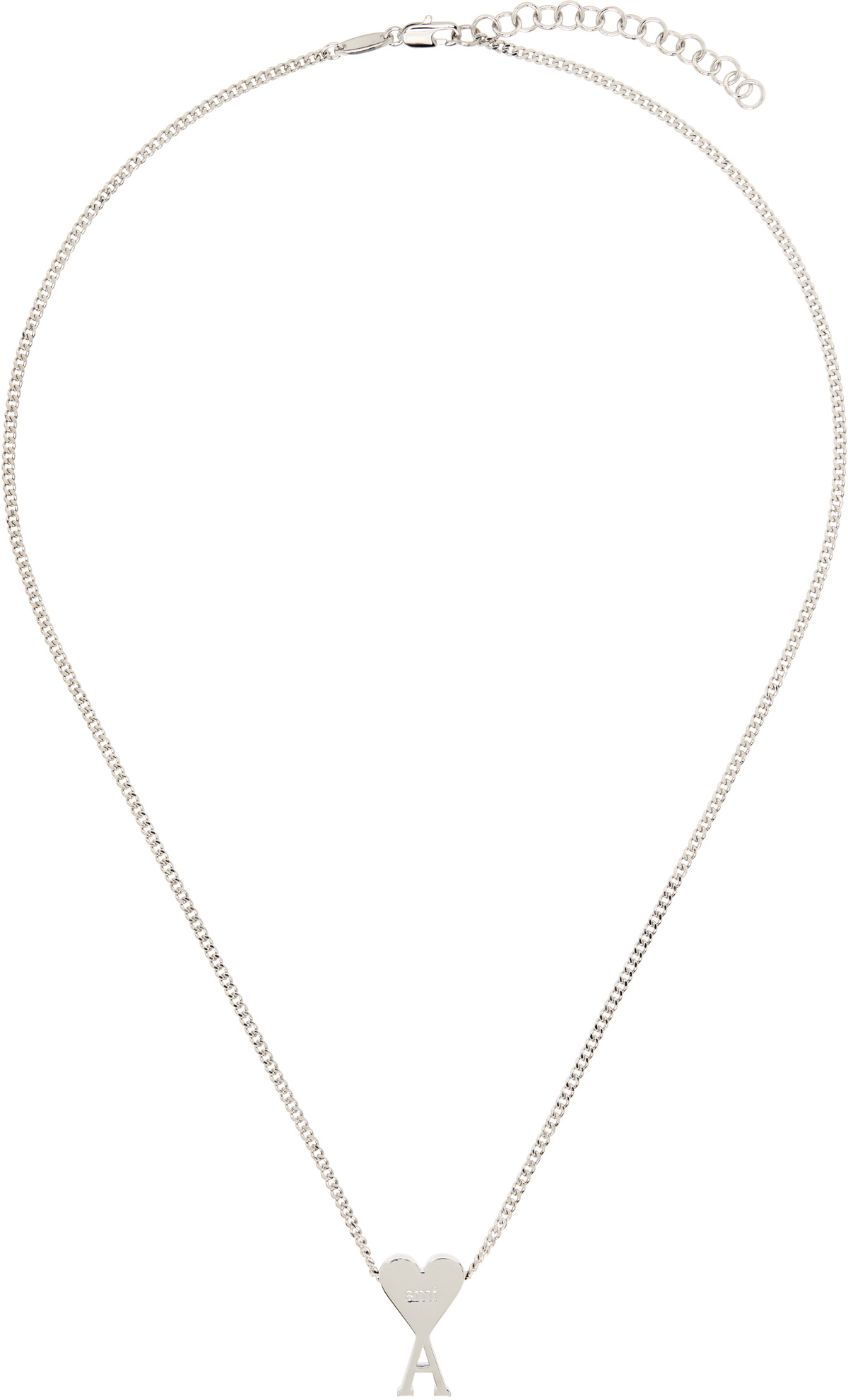 AMI Paris Silver Ami de Coeur Pendant Necklace
