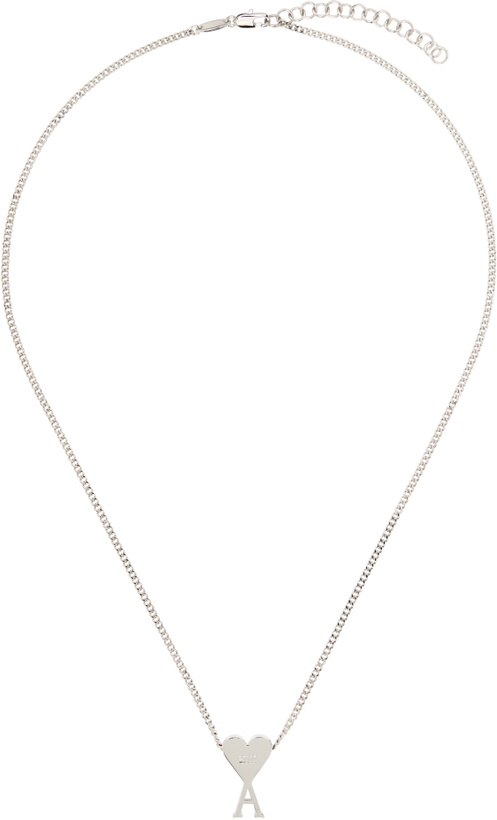 Photo: AMI Paris Silver Ami de Coeur Pendant Necklace