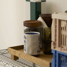 BEAMS JAPAN Ceramic Sushi Cup in White/Blue 