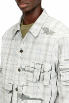 Diesel Denim jacket with peel-off effect - Denim Jackets Mens in Grey